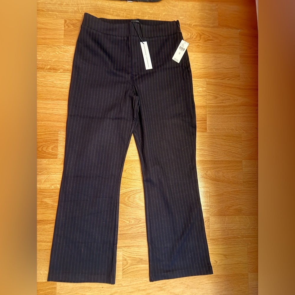 Sanctuary x Anthropologie Black Pinstripe Trousers